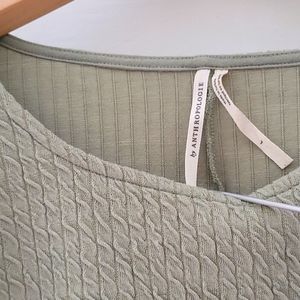 Anthropologie Sage Green Dolman Crop top